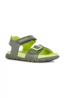 Buty dla chłopców - Geox sandały dziecięce SANDAL FUSBETTO kolor zielony - miniaturka - grafika 1