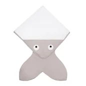 Okrycia kąpielowe dla dzieci - Baby Bites, Ręcznik z kapturkiem, biało-brązowy, 75x75 cm - miniaturka - grafika 1