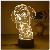 Gadżety dla graczy - Lampka Psi Patrol Trójwymiarowa Lampa Nocna 3d Na Pilota Skye - miniaturka - grafika 1