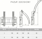 Wyposażenie gospodarstwa rolnego - BERWILIA Pazur dociskowy do wózka widłowego (szerokość: 1100 lub 1200 mm) 29082382 - miniaturka - grafika 1