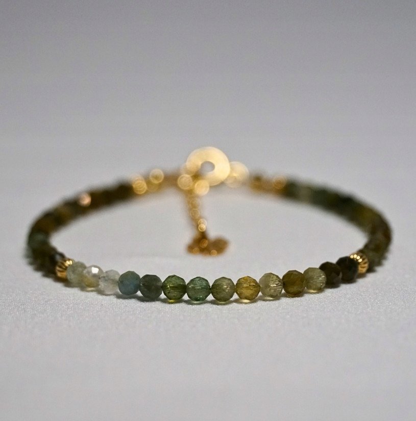 Bransoletka Szczęścia Turmalin Zielony 3mm - Crystals Break