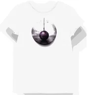 Koszulki i topy damskie - Koszulka damska biała z nadrukiem fioletowej przynęty XL - miniaturka - grafika 1