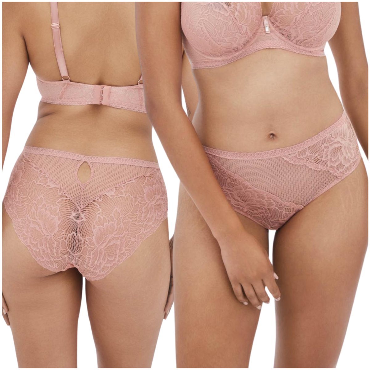 Majtki alles nude rose klasyczne róż - rozmiar 40