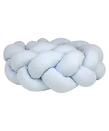 Ochraniacze do łóżeczka - Ochraniacz do łóżeczka warkocz "Bawełna błękitna" - 180cm - miniaturka - grafika 1