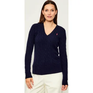 POLO RALPH LAUREN Wełniany sweter KIMBERLY Slim Fit z dodatkiem kaszmiru - Swetry damskie - miniaturka - grafika 1