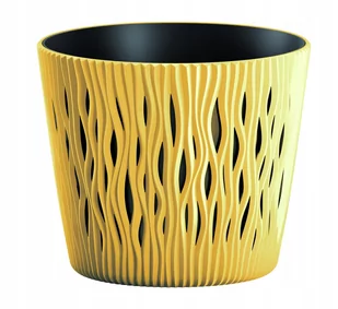 Prosperplast SANDY ROUND Doniczka 15,8 cm, musztardowy DSR160 - Donice - miniaturka - grafika 1