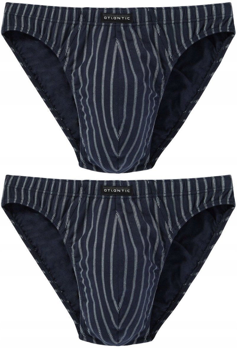 SLIPY ATLANTIC MĘSKIE MAJTKI MP1222 SPORT GRANATOWE W PASKI 2PAK XXL