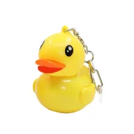 Latarki - Fornnerg Lovely Yellow Duck Brelok LED Luminous Key Sound Latarka Brelok Zabawka żółty - miniaturka - grafika 1