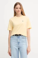 Koszulki i topy damskie - Lacoste t-shirt bawełniany damski kolor żółty TF7215 - miniaturka - grafika 1