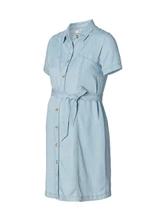 Sukienki ciążowe - ESPRIT Maternity Sukienka mini z paskiem do wiązania, Blue Lightwashed - 950, 42 - grafika 1