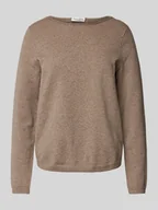 Swetry damskie - Sweter o kroju regular fit z dekoltem w łódkę - miniaturka - grafika 1