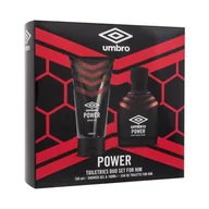 Zestawy perfum męskich - UMBRO Power zestaw Uszkodzone pudełko EDT 100 ml + żel pod prysznic 150 ml dla mężczyzn - miniaturka - grafika 1