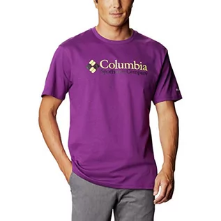 Koszulki męskie - Columbia Męski T-shirt North Cascades z krótkim rękawem męski fioletowy śliwka S 1834041 - grafika 1