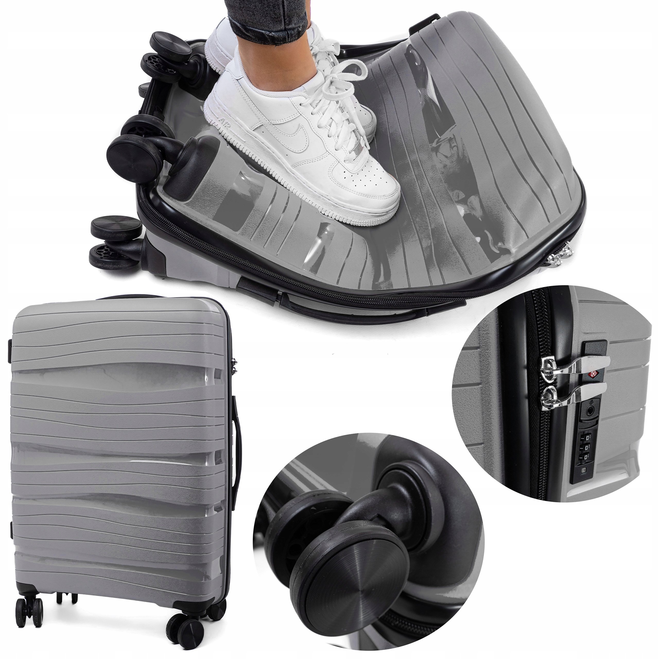 Duża walizka podróżna 5188 ABS Luxury Picasso