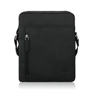 Torebki damskie - Saszetka męska skórzana na ramię czarna listonoszka vintage T-119-HBL - miniaturka - grafika 1