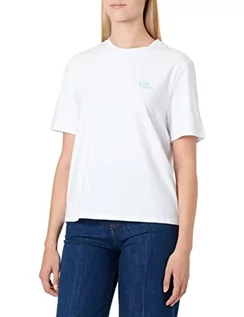 Koszulki i topy damskie - NA-KD Damska koszulka z haftem, turkusowy, XL - grafika 1