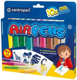 Blopens Airpens Cool Colours 1500/10 + 4 Szablony, Centropen - Zabawki kreatywne - miniaturka - grafika 1
