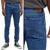 Spodnie męskie - Lee MALONE SKINNY Stone Blue Mid DżINS spodnie jeansowe rurki W26 L32 - miniaturka - grafika 1