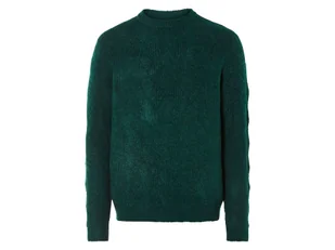 LIVERGY® Męski sweter z grubego dzianiny, okrągłym dekoltem w prążki (L (52/54), Zielony) - Swetry męskie - miniaturka - grafika 1