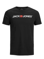 Koszulki męskie - Jack & Jones Koszulka "JJECORP" w kolorze czarnym - miniaturka - grafika 1