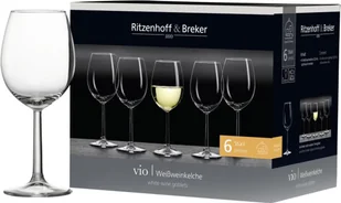Kieliszki do białego wina Ritzenhoff i Breker Vio gładkie 320 ml 6s - Kieliszki - miniaturka - grafika 1