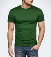 Koszulki męskie - T-shirt premium bawełniany zielony Recea - miniaturka - grafika 1