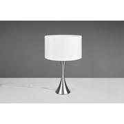 Lampy stojące - Trio Sabia 515700107 lampa stołowa lampka 1x60W E27 srebrna/biała - miniaturka - grafika 1