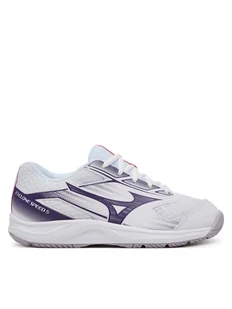 Mizuno Buty halowe Cyclone Speed 5 V1GC258035 Biały - Bluzy sportowe damskie - miniaturka - grafika 1