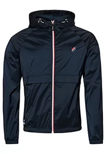 Superdry Męska kurtka z kapturem Cagoule Code Essential, Deep Navy, S - Kurtki męskie - miniaturka - grafika 1
