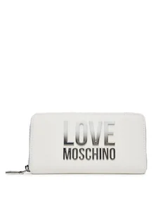 LOVE MOSCHINO Duży Portfel Damski JC5730PP0MKD0100 Biały - Portfele - miniaturka - grafika 1