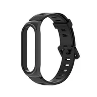 Akcesoria do pulsometrów i zegarków sportowych - Opaska Do Mi Band 4/5/6 Xiaomi Premium Czarny  Black - miniaturka - grafika 1