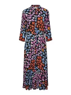YAS Damska sukienka Yassavanna Long Shirt Dress S. Noos, Czarny/Aop: liro Print, XL - Sukienki - miniaturka - grafika 1