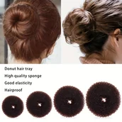 Inne - 4 sztuki jednolitych kolorów do robienia koków do włosów, modne akcesoria do stylizacji włosów dla kobiet i do codziennego użytku - miniaturka - grafika 1