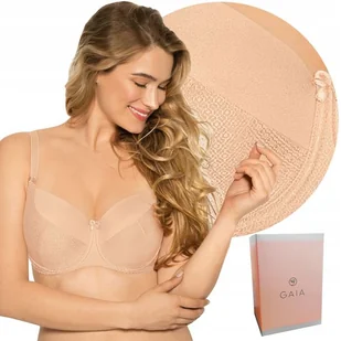 ﻿GAIA KATE 281, biustonosz full cup, BEŻOWY, 90B - Biustonosze - miniaturka - grafika 1