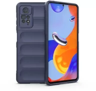 Etui i futerały do telefonów - Magic Shield Case etui do Xiaomi Redmi Note 11 Pro elastyczny pancerny pokrowiec ciemnoniebieski - miniaturka - grafika 1