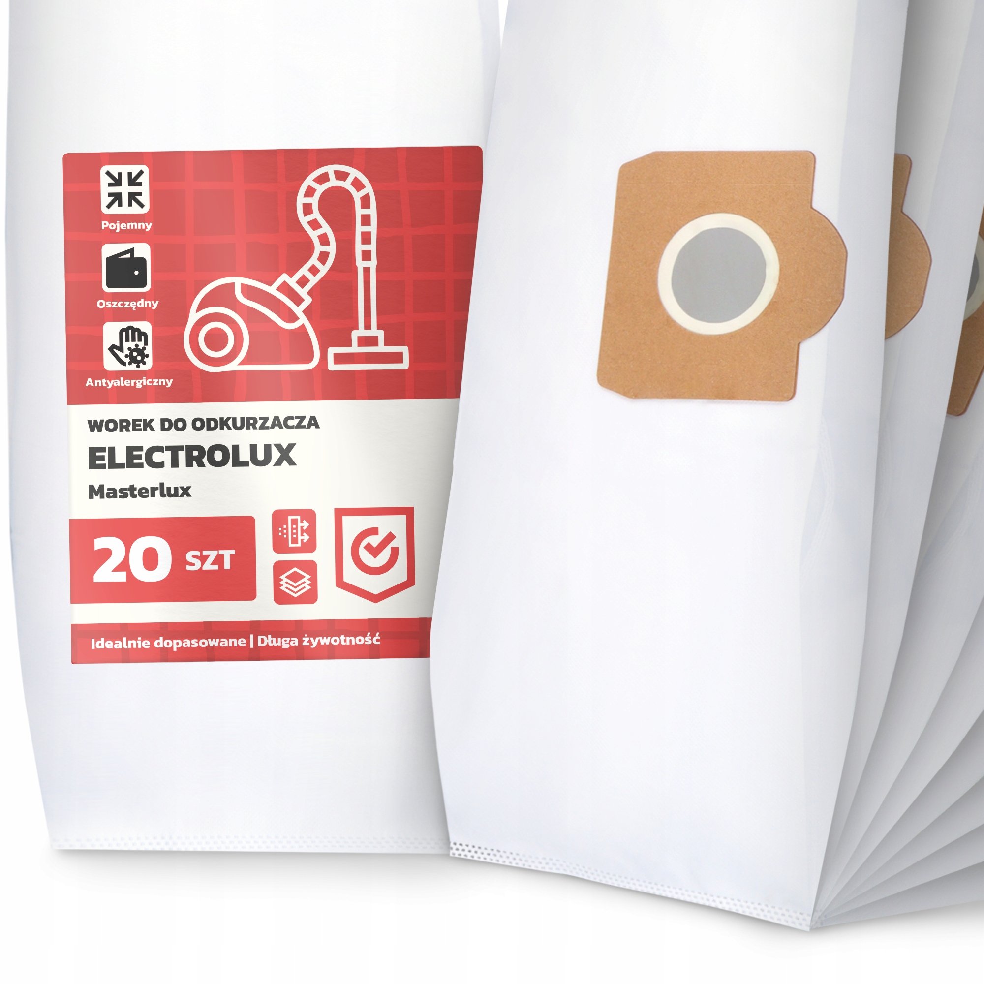 20x Worek do Odkurzacza Electrolux Masterlux Syntetyczny Pojemny Duży Worki