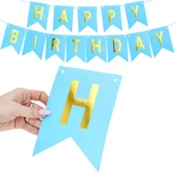 Dekoracje sali - Baner Na Urodziny Dekoracyjny Ozdobny Girlanda Urodzinowa Ozdoba Wisząca - miniaturka - grafika 1