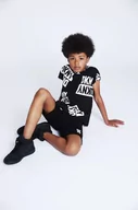 Koszulki dla chłopców - Dkny t-shirt bawełniany dziecięcy kolor czarny wzorzysty - DKNY - miniaturka - grafika 1