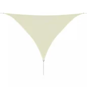 Parasole ogrodowe - vidaXL Żagiel ogrodowy HDPE, trójkątny, 3,6x3,6x3,6 m, kremowy vidaXL - miniaturka - grafika 1