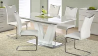 Stoły - Luksusowy rozkładany stół biały połysk - Edvin - miniaturka - grafika 1