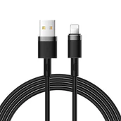 Kable USB - Joyroom kabel USB - Lightning 2,4A 1,2 m (S-1224N2 Black) - miniaturka - grafika 1