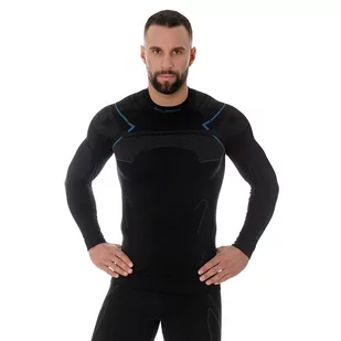 Brubeck - Bluza termoaktywna Thermo - Nilit® Heat - Czarno-Niebieska - LS13040A - Bluzy sportowe męskie - miniaturka - grafika 2