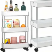 Meble kuchenne - MOBILNA SZAFKA REGAŁ NA KÓŁKACH PÓŁKA KUCHENNA - miniaturka - grafika 1