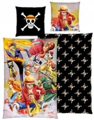 Pościel - POŚCIEL BAWEŁNIANA ONE PIECE ANIME MANGA LUFFY 140x200 ZORO SKULL - miniaturka - grafika 1