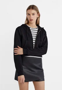 Stradivarius Krótka bluza rozpinana  Czarny XL - Bluzy damskie - miniaturka - grafika 1