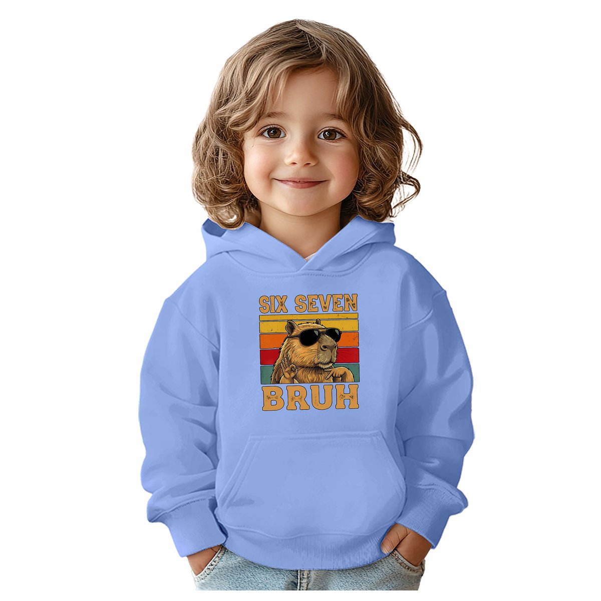 BLUZA DZIECIĘCA 67 SIX SEVEN VIRAL CAPYBARA 122-128 CHŁOPIĘCA DZIEWCZĘCA