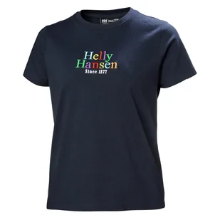 Damska Koszulka z krótkim rękawem HELLY HANSEN W CORE GRAPHIC T-SHIRT 54080_597 – Granatowy - Koszulki i topy damskie - miniaturka - grafika 1