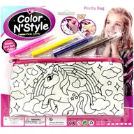 Piórniki - Piórnik do kolorowania we wzory jednorożec piórnik saszetka dla dziecka. - miniaturka - grafika 1