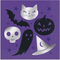 Dekoracje i nakrycia stołu na imprezę - Serwetki Zaklęte Halloween - 33 cm - 20 szt. - miniaturka - grafika 1