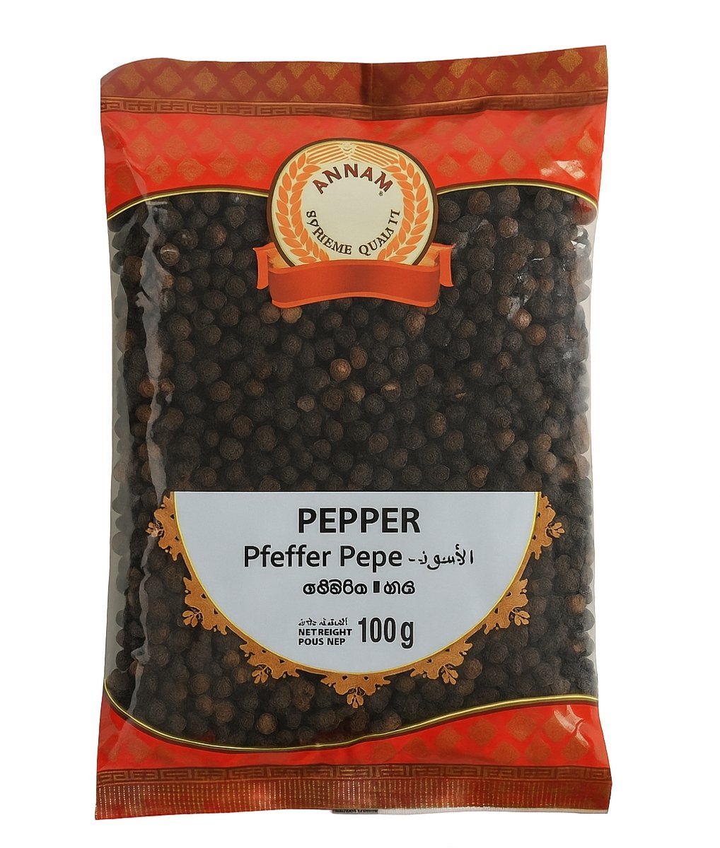 Przyprawa Annam Black Pepper Whole 100g - intensywny aromat świeże mielenie